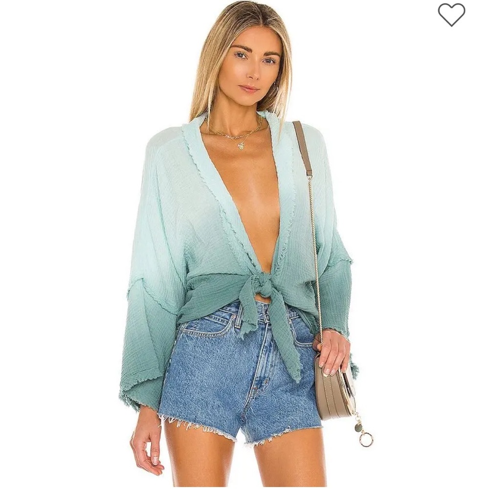 EUC Young, Fabulous & Broke Francesca Top in Ocean Bay Ombre | M